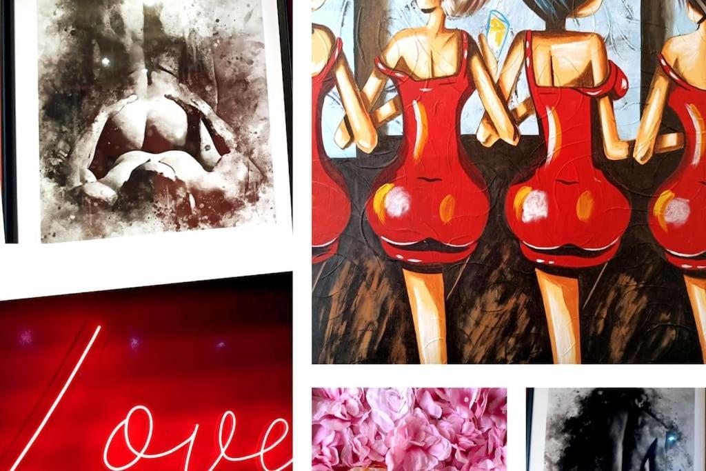 Appartement Balneo Et Sauna Prives The Red Room موجيو المظهر الخارجي الصورة